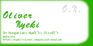 oliver nyeki business card